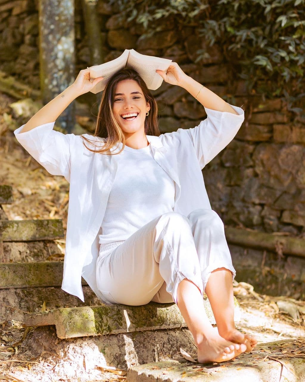 Lady Luna with a book